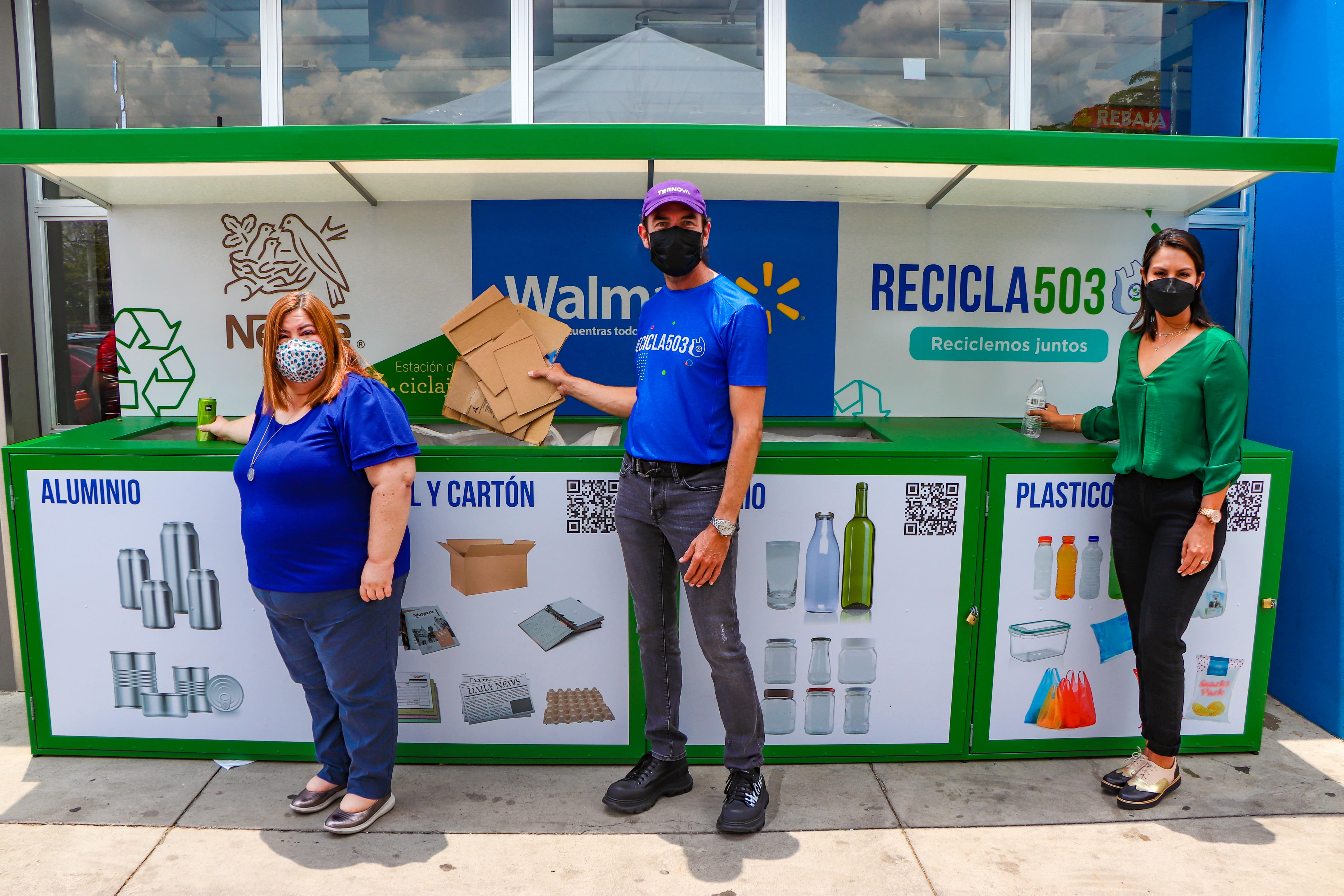 Nestlé El Salvador junto a Walmart y Recicla 503 lanzan nuevas estaciones de reciclaje 