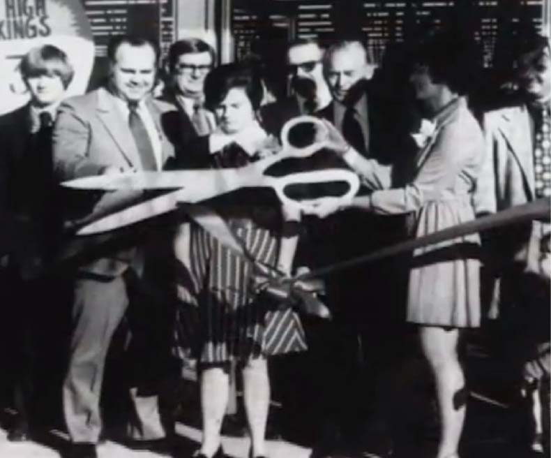 1962 ribbon cutting for the first Walmart store in Rogers, Arkansas 