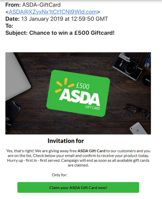 Beware of scam text messages or emails claiming to offer Asda prizes - ASDA Corporate