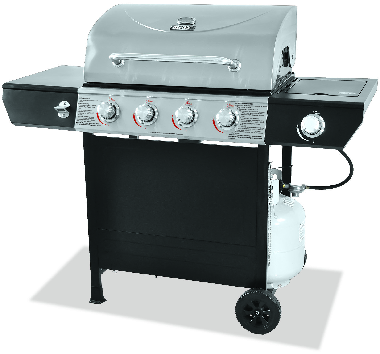 Backyard Grill 4-burner gas grill with side burner